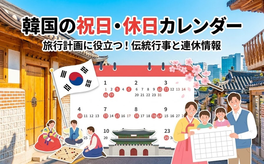 観光への団体旅行で押えておきたい韓国の祝祭日